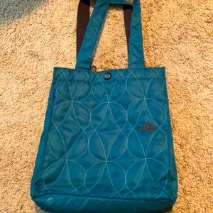 North Face quilted tote bag